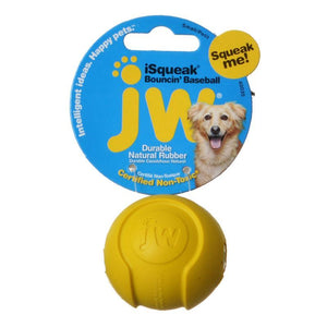 JW Pet iSqueak Bouncing Baseball Rubber Dog Toy-Dog-JW Pet-Small - 2" Diameter-