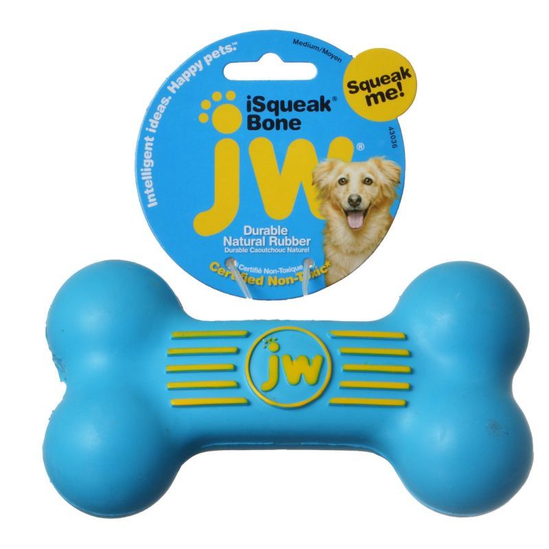 JW Pet iSqueak Bone - Rubber Dog Toy-Animals & Pet Supplies-BimBimPet-