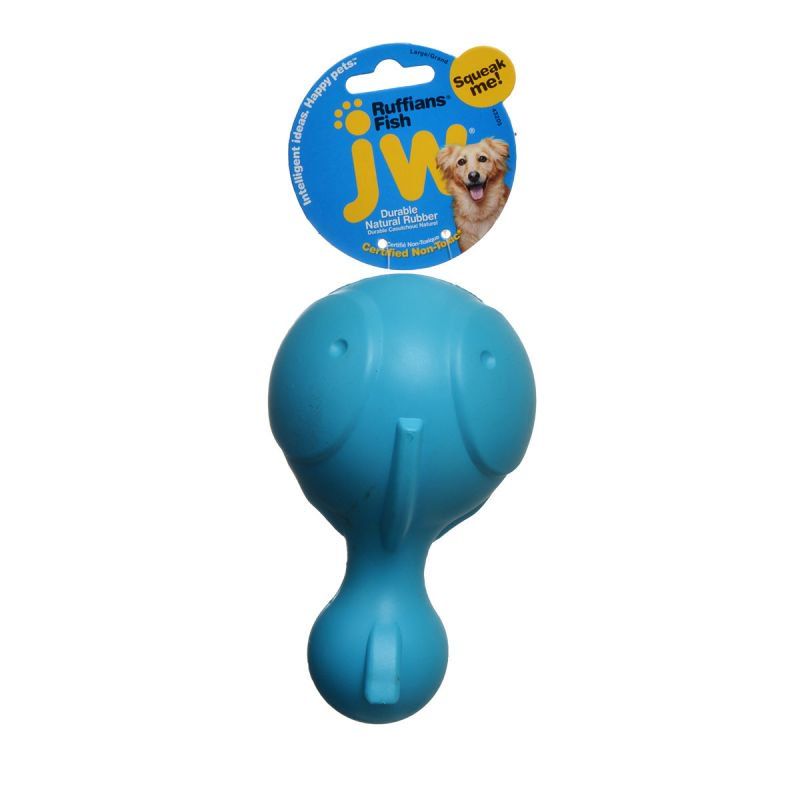 JW Pet Ruffians Rubber Dog Toy - Fish-Animals & Pet Supplies-BimBimPet-