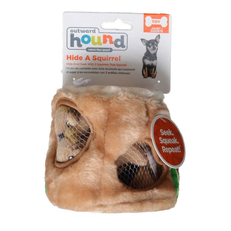 Plush Puppies Plush Hide-A-Squirrel Dog Toy-Animals & Pet Supplies-BimBimPet-