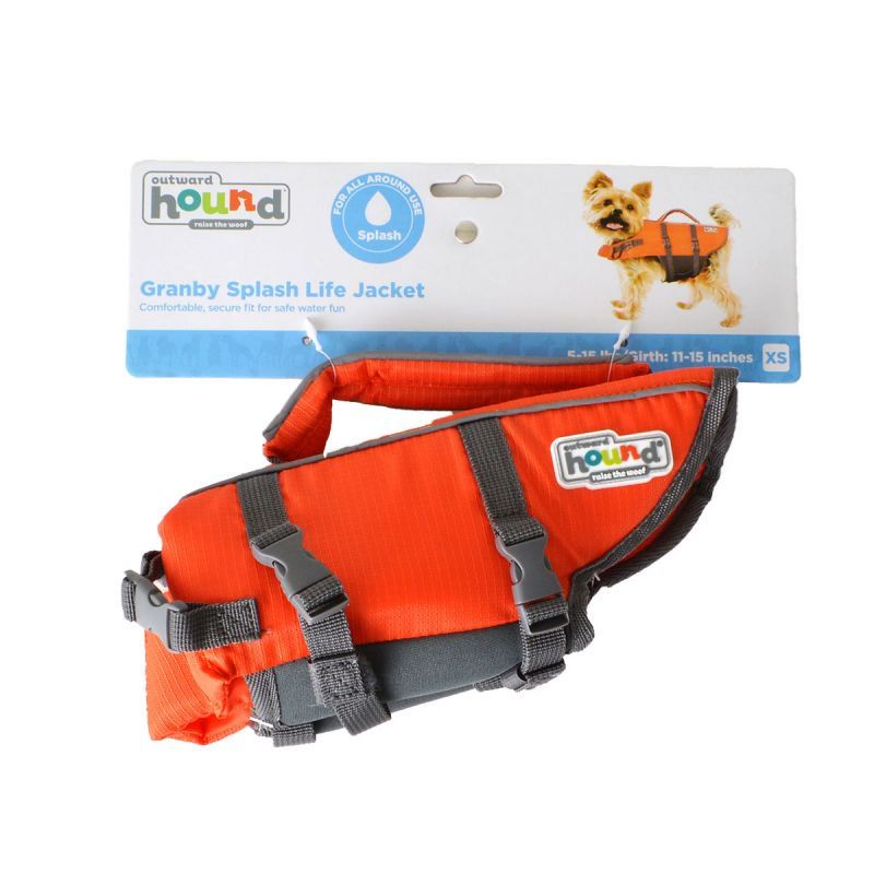 Outward Hound Pet Saver Life Jacket - Orange & Black-Dog-Outward Hound-X-Small - Dogs 11-18 lbs (Girth 15"-19")-