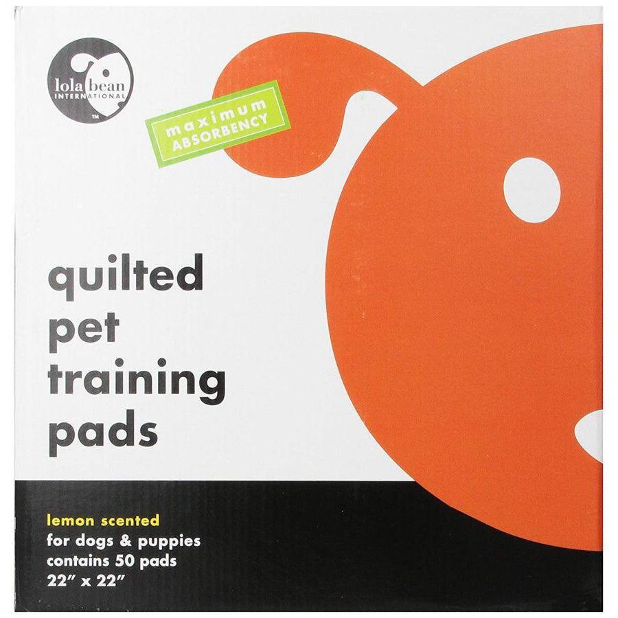 Lola Bean Quilted Pet Training Pads - Lemon Scent-Dog-Lola Bean-22" Long x 22" Wide (50 Pack)-