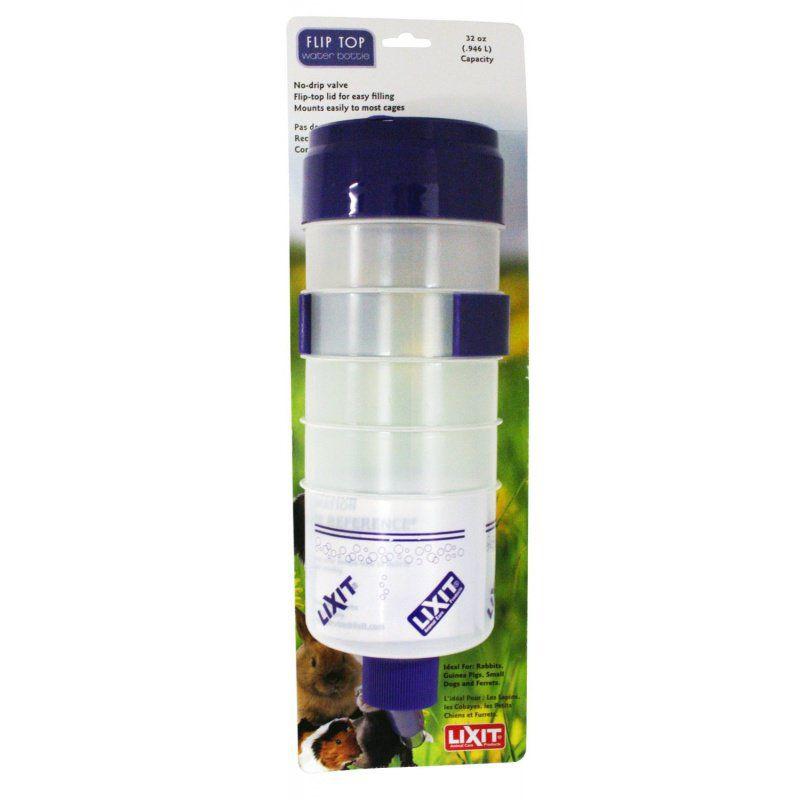 Lixit Quick Lock Flip Top Water Bottle with Valve-Small Pet-Lixit-32 oz-