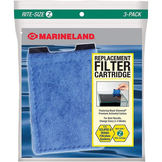 Marineland Rite-Size Z Filter Cartridge-Fish-Marineland-3 Pack (Fits All Explorer, Eclipse System 3, Corner 5, Hex 5 & Hex 7)-