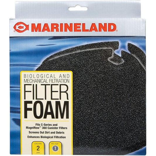 Marineland Rite-Size T Filter Foam-Fish-Marineland-Fits C360 (2 Pack)-