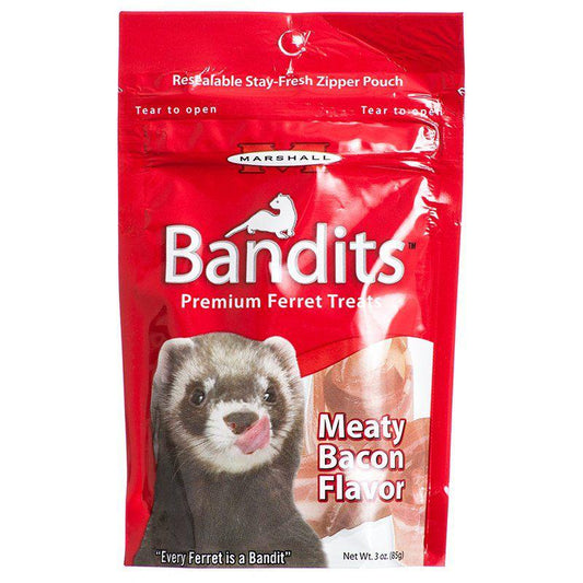 Marshall Bandits Premium Ferret Treats - Bacon Flavor-Small Pet-Marshall-3 oz-