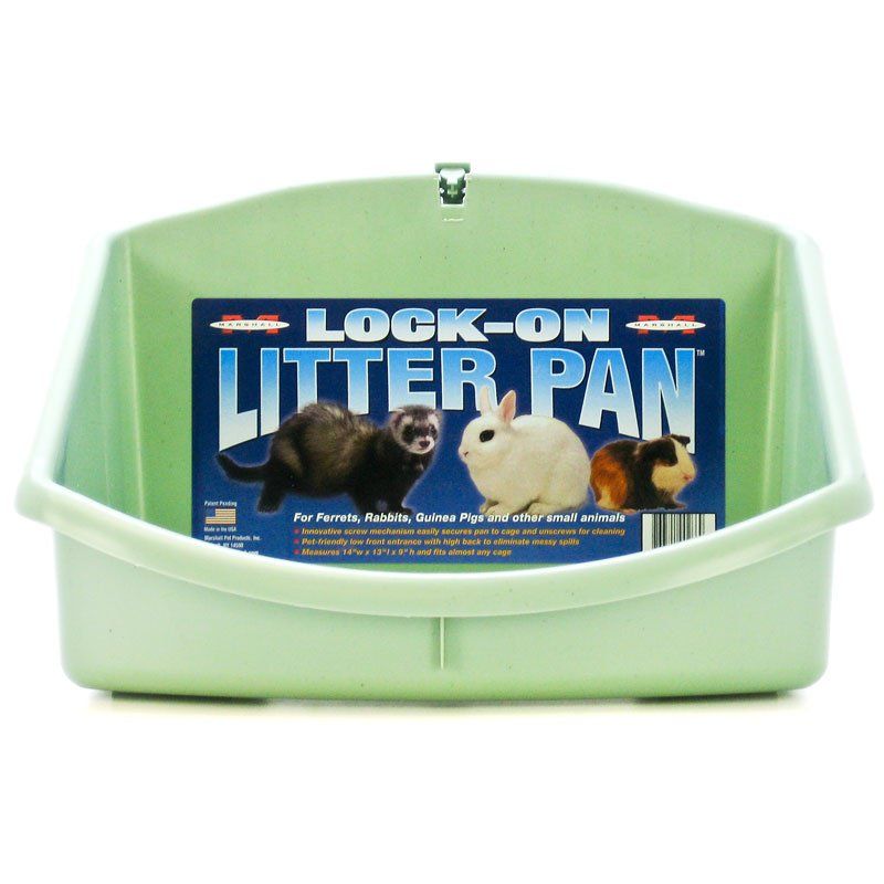 Marshall Ferret Lock-On Litter Pan-Small Pet-Marshall-14"L x 14"W x 9"H-