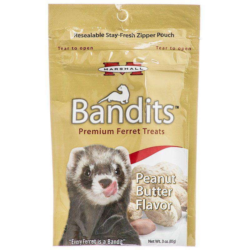 Marshall Bandits Premium Ferret Treats - Peanut Butter Flavor-Small Pet-Marshall-3 oz-