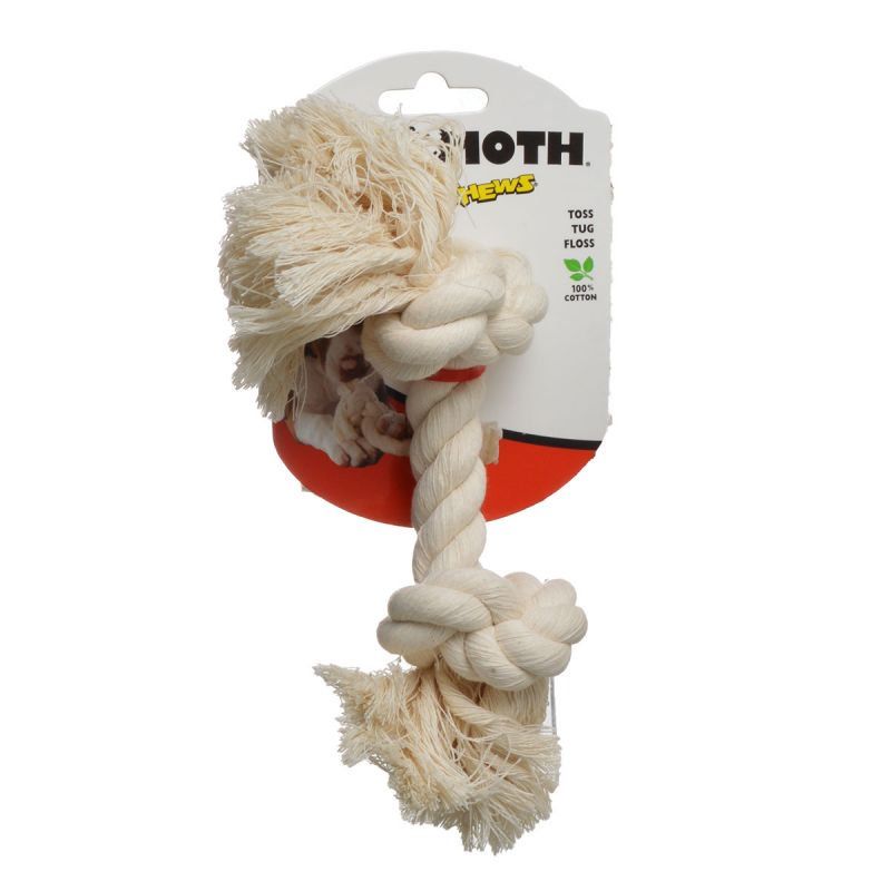 Flossy Chews Rope Bone - White-Dog-Mammoth-Small (9" Long)-