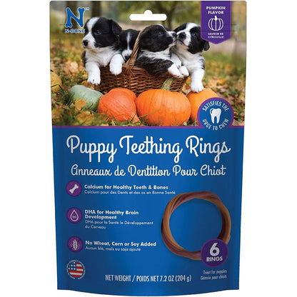 N-Bone Puppy Teething Ring - Pumpkin Flavor-Dog-N-Bone-Puppy Teething Ring - 3.5" Diameter (6 Pack)-