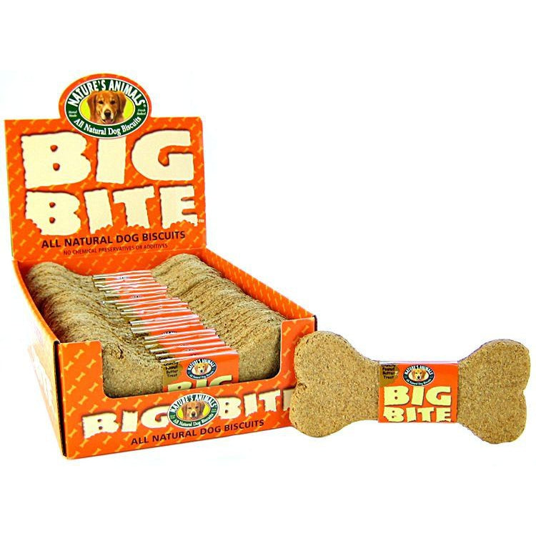 Natures Animals Big Bite Dog Treat - Peanut Butter Flavor-Dog-Natures Animals-24 Pack-