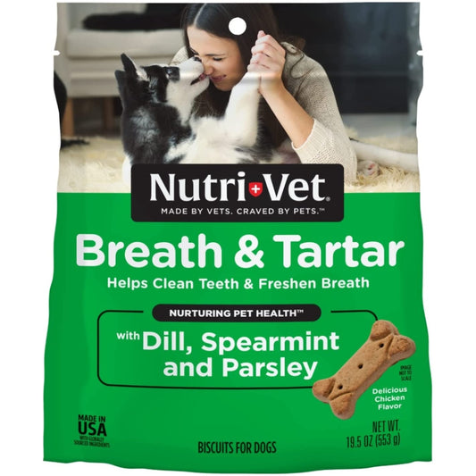 Nutri-Vet Breath & Tartar Biscuits-Dog-Nutri-Vet-19.5 oz-