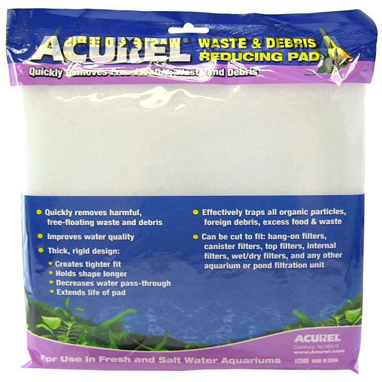 Acurel Waste & Debris Reducing Pad - Polyfiber Media Pad-Fish-Acurel-18" Long x 10" Wide-