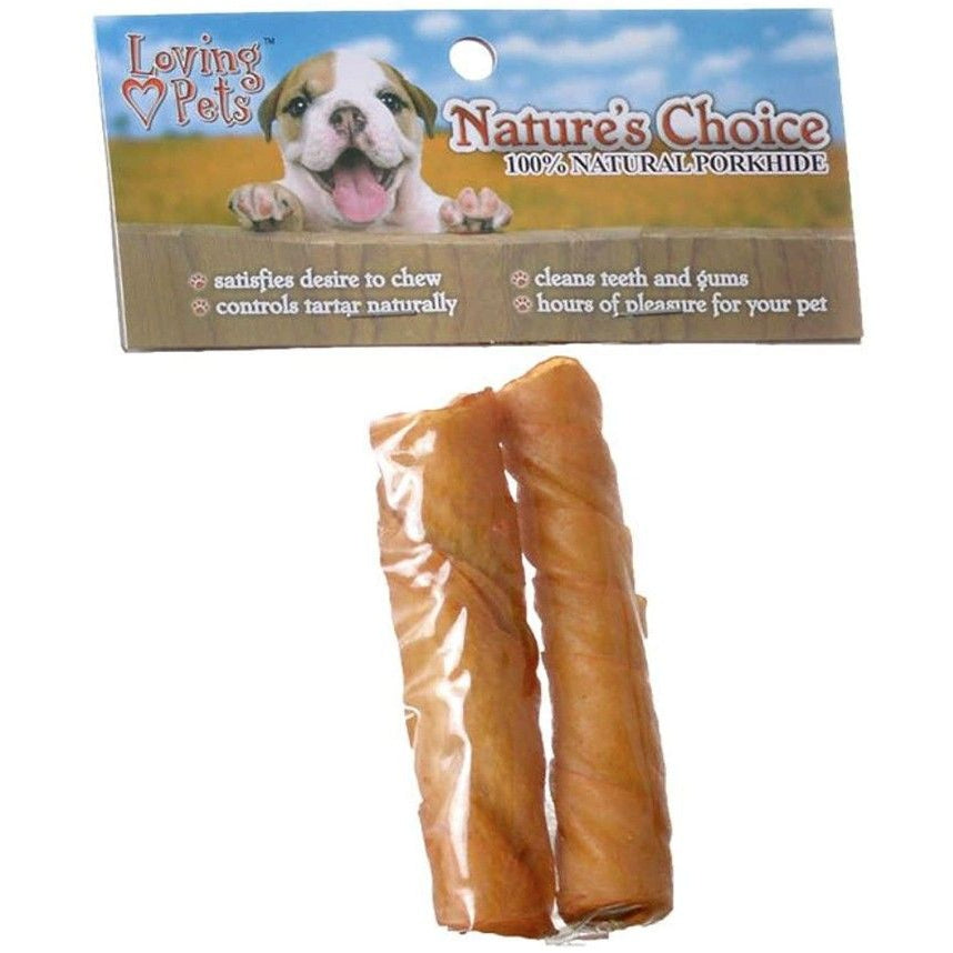 Loving Pets Pork Twist Chew Sticks-Dog-Loving Pets-4" Long (2 Pack)-