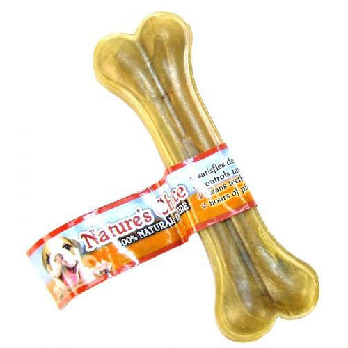 Loving Pets Nature's Choice 100% Natural Rawhide Pressed Bones-Dog-Loving Pets-6" Long (1 Bone)-