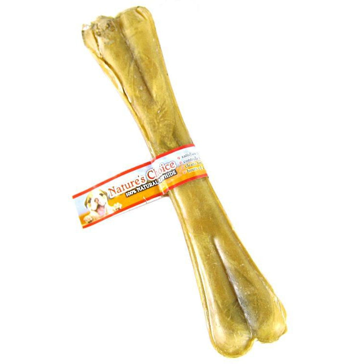 Loving Pets Nature's Choice 100% Natural Rawhide Pressed Bones-Dog-Loving Pets-12" Long (1 Bone)-