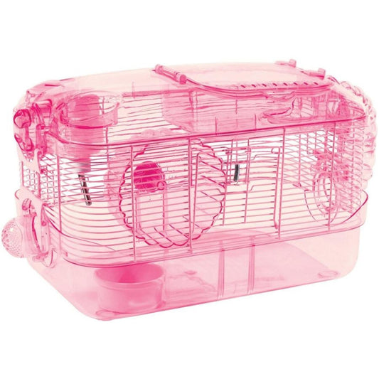 Kaytee CritterTrail One Level Habitat - Pink-Small Pet-Kaytee-16"L x 10.5"W x 11"H-