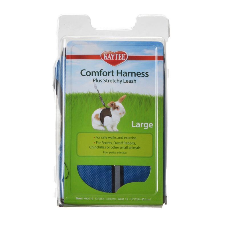 Kaytee Comfort Harness with Safety Leash-Small Pet-Kaytee-Large (10"-13" Neck & 13"-16" Waist)-