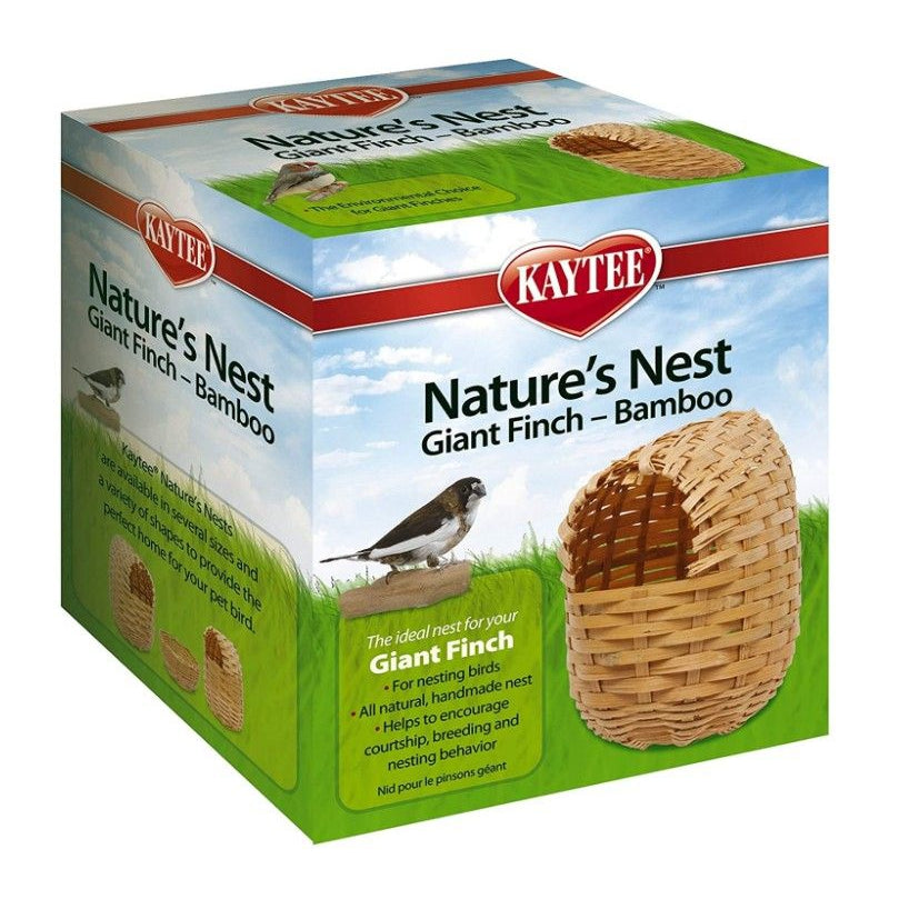 Kaytee Nature's Nest Bamboo Nest - Finch-Bird-Kaytee-Giant - (5.5"L x 3"W x 6.4"H)-