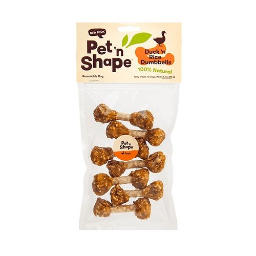 Pet 'n Shape Duck 'n Rice Dumbbells Dog Treats-Dog-Pet 'n Shape-3 oz-