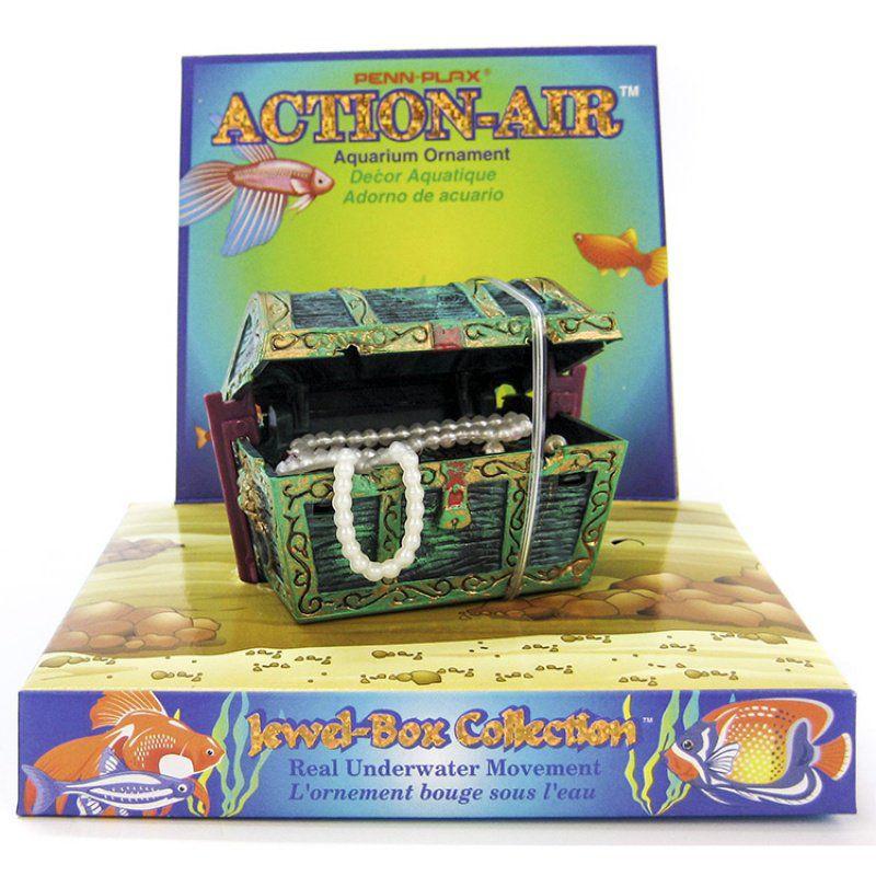 Penn Plax Action Aerating Mini Treasure Chest-Fish-Penn Plax-2.5" Long x 2" High-