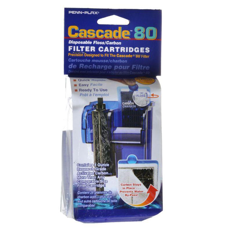 Cascade 80 Disposable Floss & Carbon Power Filter Cartridges-Fish-Cascade-3 Pack-