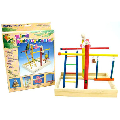 Penn Plax Bird Activity Center-Bird-Penn Plax-Medium - Parakeets (9"L x 11"W x 10"H)-