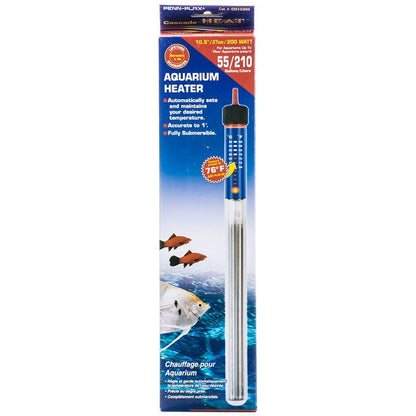 Penn Plax Cascade Submersible Heat Aquarium Heater-Fish-Penn Plax-200 Watts - 10" Long (55 Gallons)-
