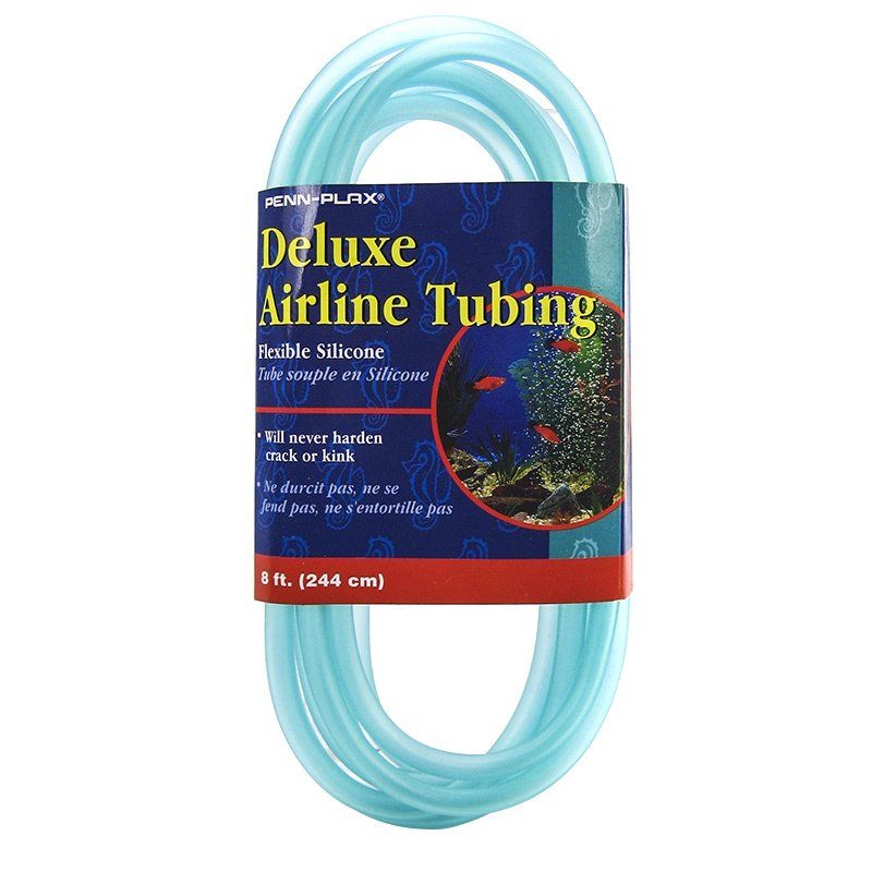 Penn Plax Delux Airline Tubing - Silicone-Fish-Penn Plax-8' Long x 3/16" Diameter-