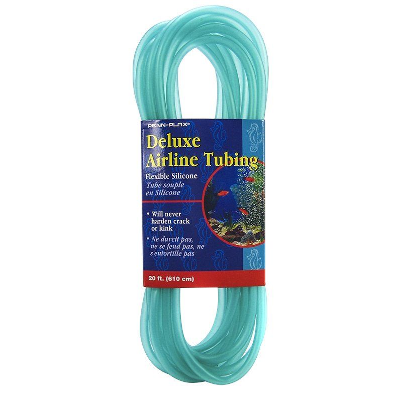 Penn Plax Delux Airline Tubing - Silicone-Fish-Penn Plax-20' Long x 3/16" Diameter-