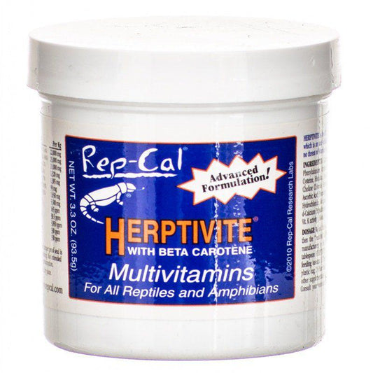 Rep Cal Herptivite with Beta Carotene Multivitamins-Reptile-Rep-Cal-3.3 oz-