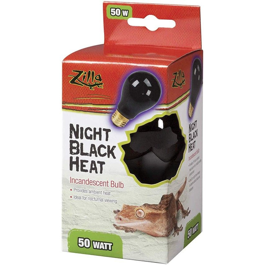 Zilla Night Time Black Light Incandescent Heat Bulb-Reptile-Zilla-50 Watts-