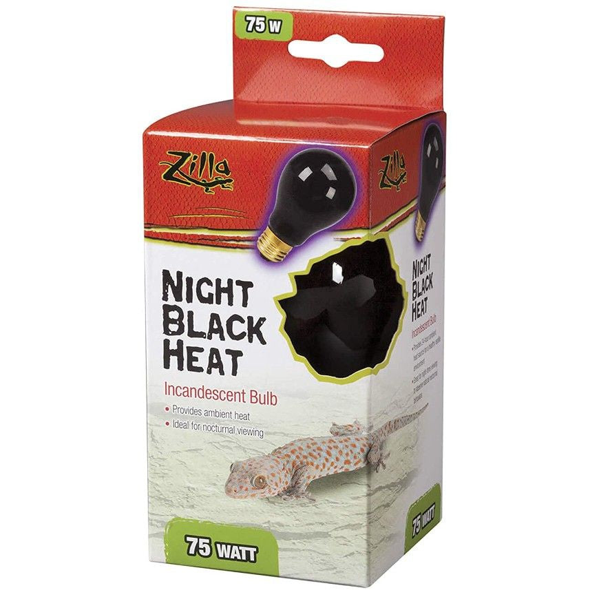 Zilla Night Time Black Light Incandescent Heat Bulb-Reptile-Zilla-75 Watts-