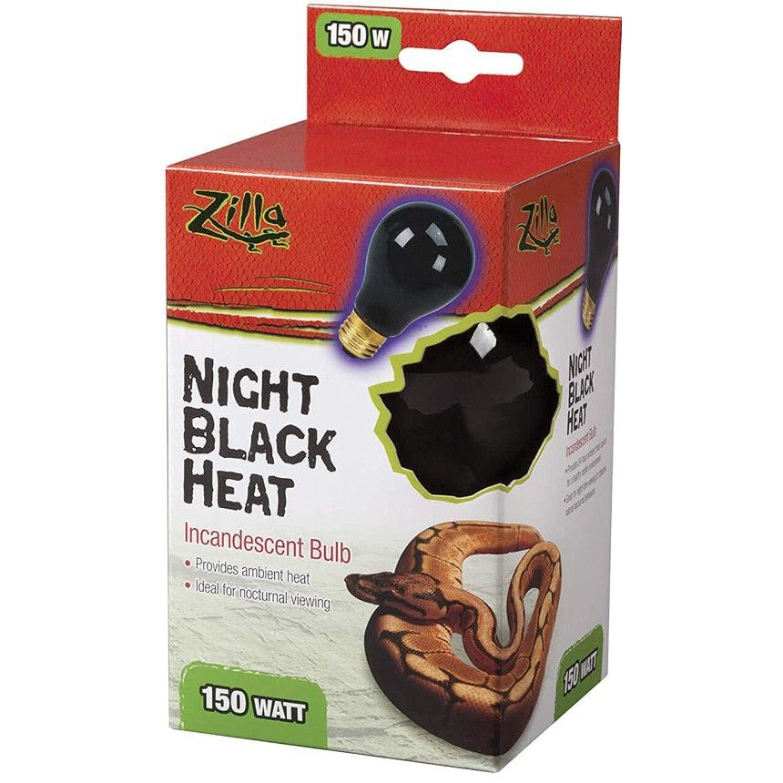 Zilla Night Time Black Light Incandescent Heat Bulb-Reptile-Zilla-150 Watts-