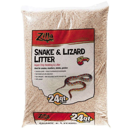 Zilla Lizard Litter - Aspen Chip Bedding & Lutter-Reptile-Zilla-24 Quarts-