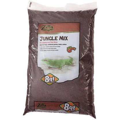 Zilla Lizzard Litter Jungle Mix - Fir & Sphagnum Peat Moss-Reptile-Zilla-8 Quarts-