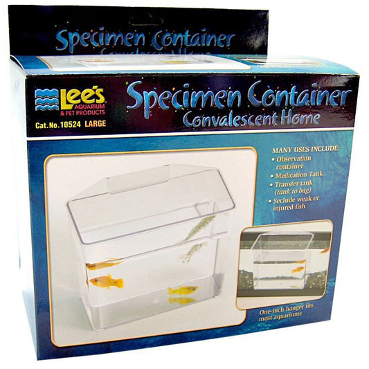 Lees Specimen Container Convalescent Home-Fish-Lee's-Large - 7"L x 3.25"W x 6"H-