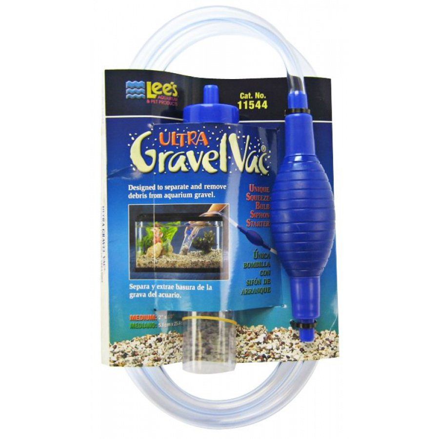 Lees Ultra Gravel Vac with Squeeze Bulb-Fish-Lee's-Medium - 10" Long without Flow Control Valve-