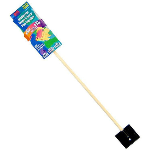 Lees Scrubber with Scraper - Glass-Fish-Lee's-15" Long Stick with Scrubber & Scraper-