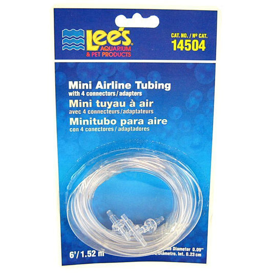 Lees Mini Airline Tubing with 4 Connectors-Fish-Lee's-6' Long Tube (.09" Diameter Tubing)-