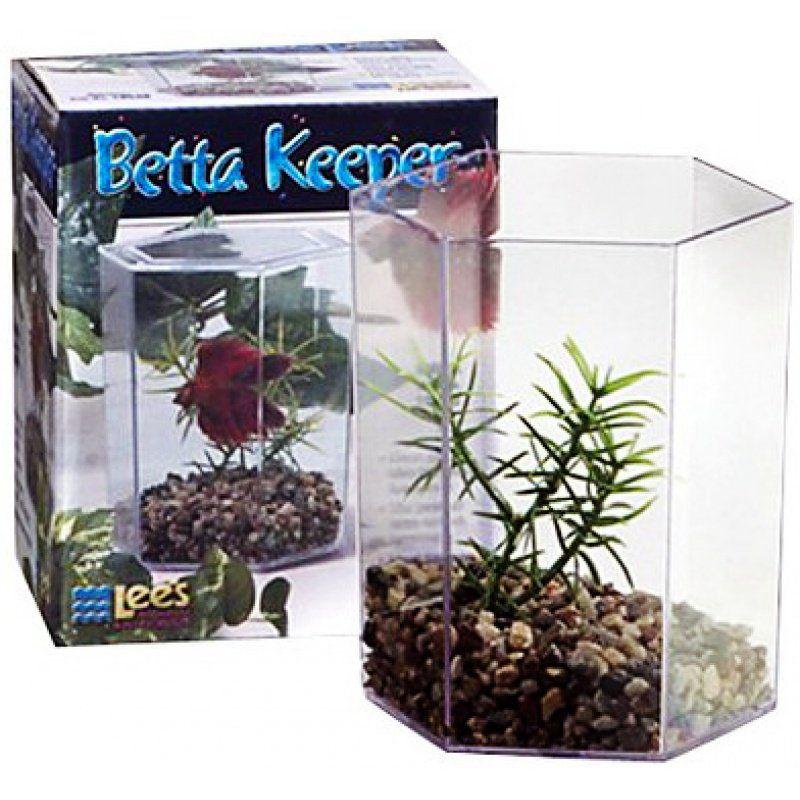 Lees Betta Keeper Hex Aquarium Kit-Fish-Lee's-24 oz (4.8"L x 3.8"W x 5.4"H)-