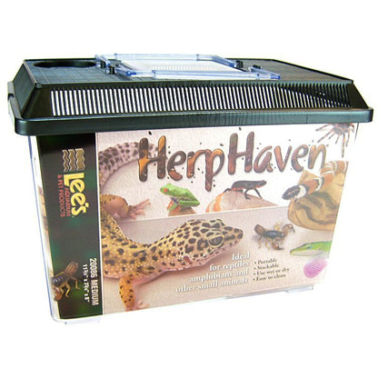 Lees HerpHaven Terrarium - Rectangular-Reptile-Lee's-Medium - 11.75"L x 7.75"W x 8"H-