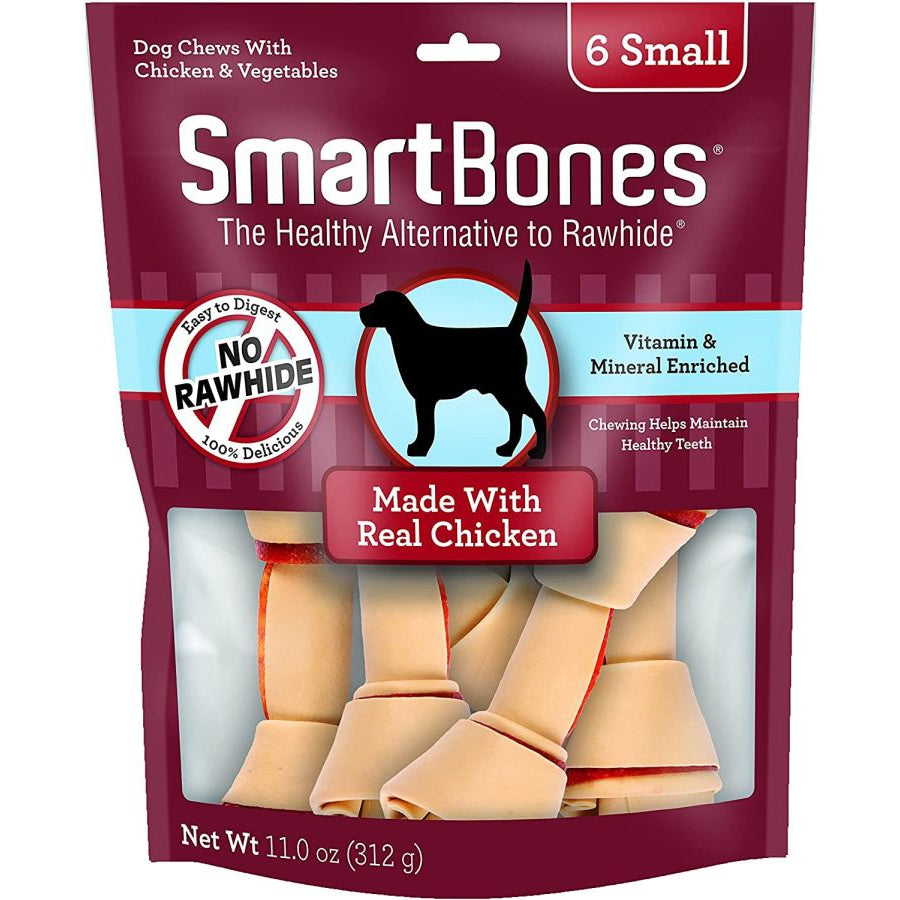 SmartBones Chicken & Vegetable Dog Chews-Dog-Smartbones-Small - 3.5" Long - Dogs under 20 Lbs (6 Pack)-