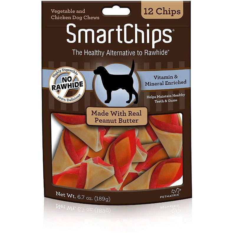 SmartBones SmartChips Peanut Flavored Dog Chews-Dog-Smartbones-12 count-