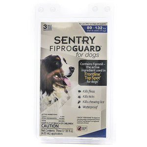 Sentry FiproGuard for Dogs-Dog-Sentry-Dogs 89-132 lbs (3 Doses)-