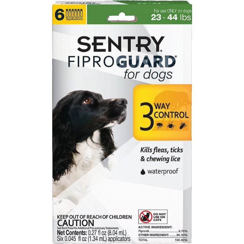 Sentry FiproGuard for Dogs-Dog-Sentry-Dogs 23-44 lbs (6 Doses)-