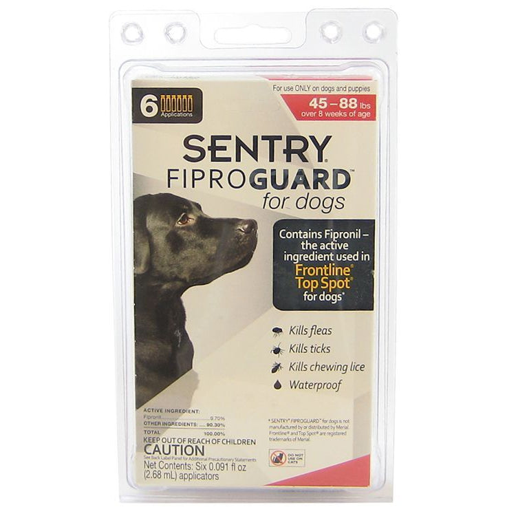 Sentry FiproGuard for Dogs-Dog-Sentry-Dogs 45-88 lbs (6 Doses)-