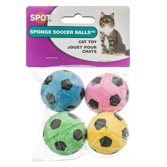 Spot Spotnips Sponge Soccer Balls Cat Toys-Cat-Spot-4 Pack-