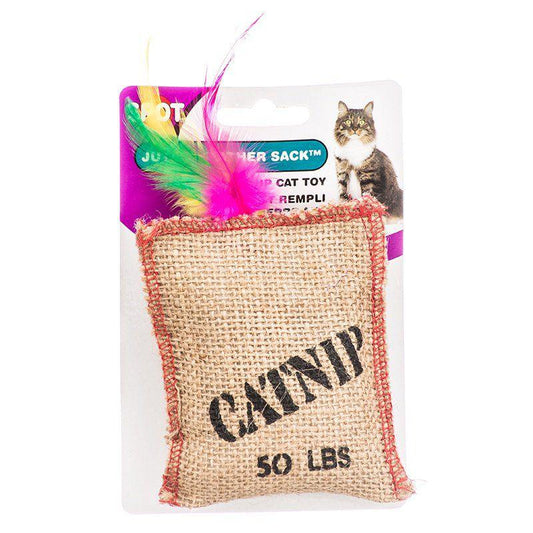 Spot Jute & Feather Sack with Catnip Cat Toy-Cat-Spot-Jute & Feather Sack-