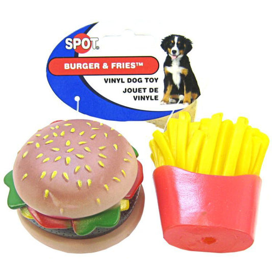 Spot Vinyl Hamburger & Fries Dog Toy-Animals & Pet Supplies-BimBimPet-